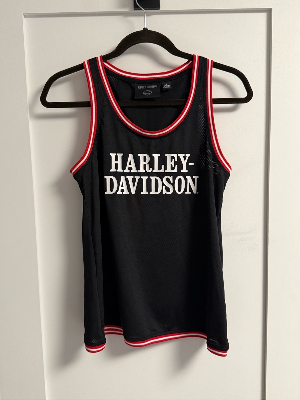 Harley-Davidson Black Tank with Red & White Trim